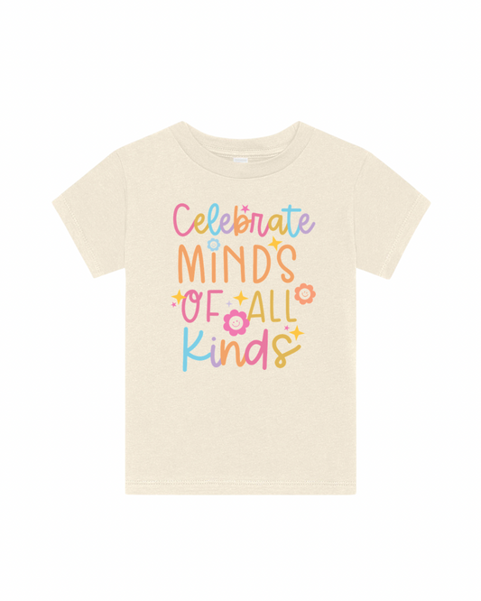 Floral all kinds of minds graphic tee