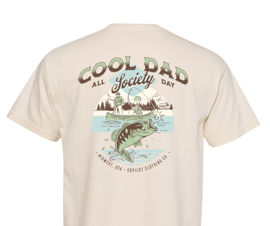 Cool dad fishing society graphic