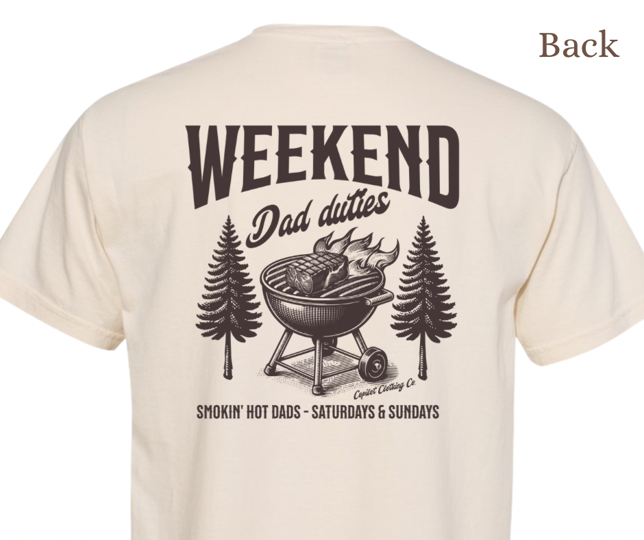 Weekend dad duties grill master graphic
