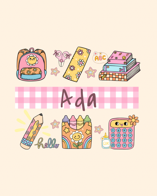 Personalized school icon graphic