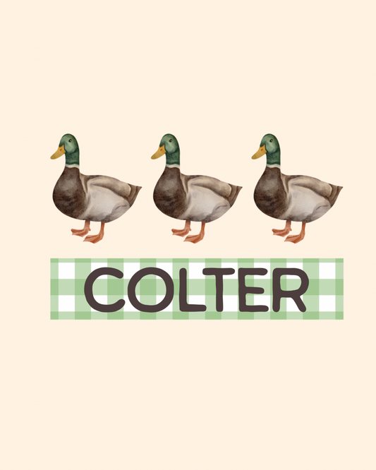 Personalized mallard duck graphic