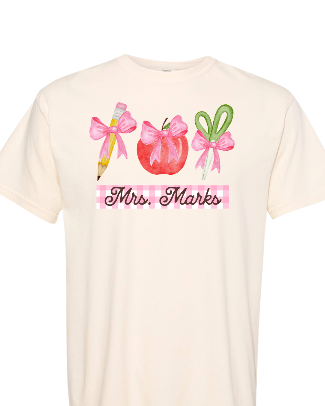 Adult personalized bow supplies graphic