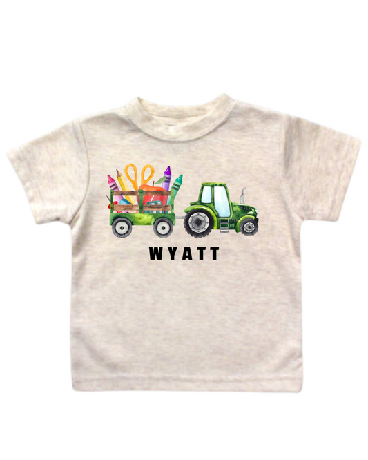 Personalized tractor ride graphic