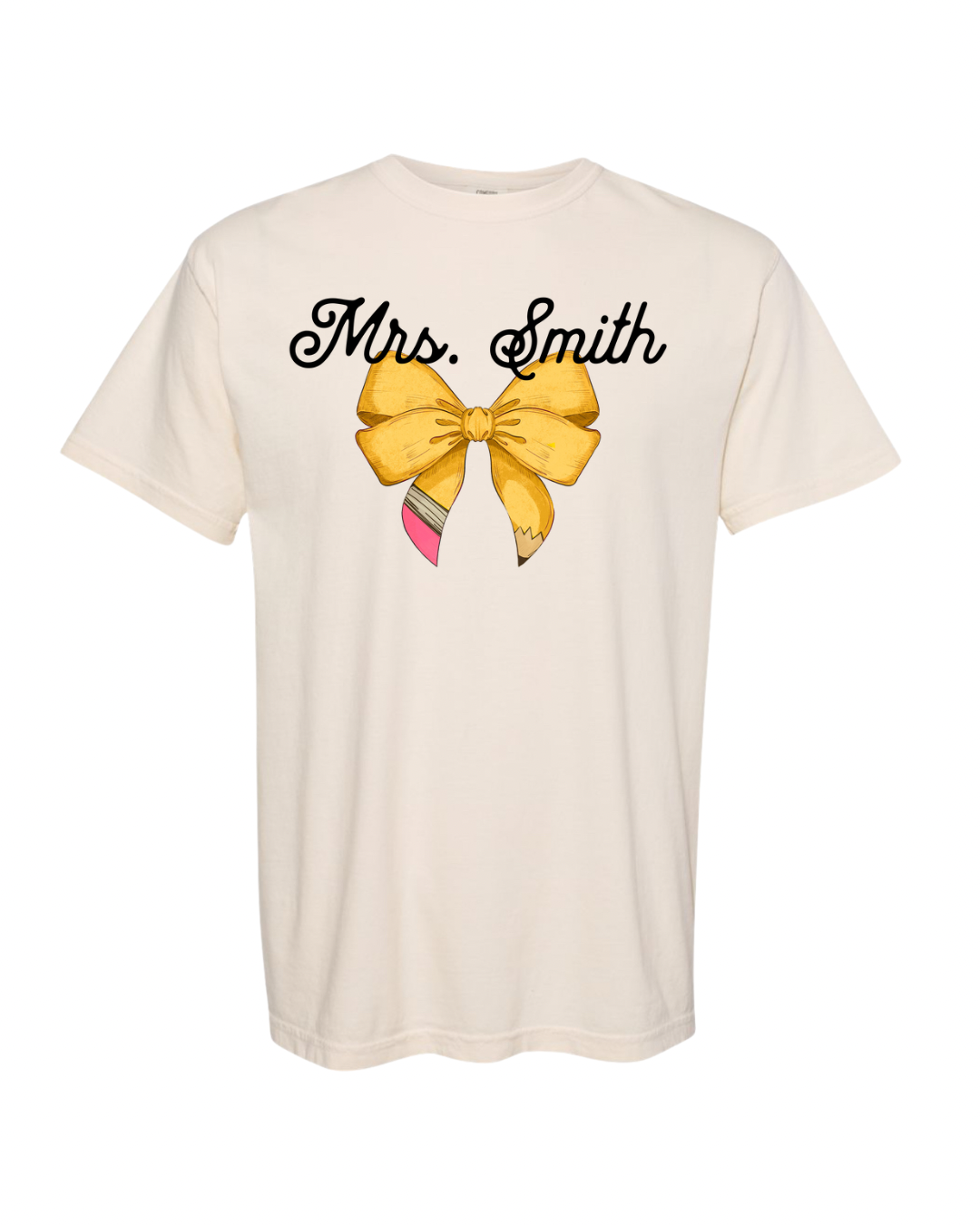Adult personalized bow pencils graphic