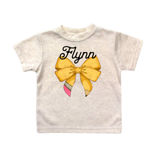 Personalized bow pencils graphic