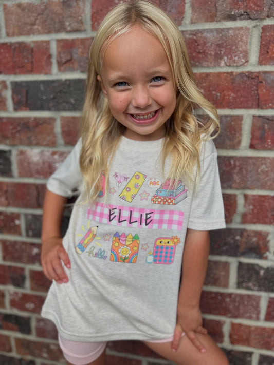 Personalized school icon graphic