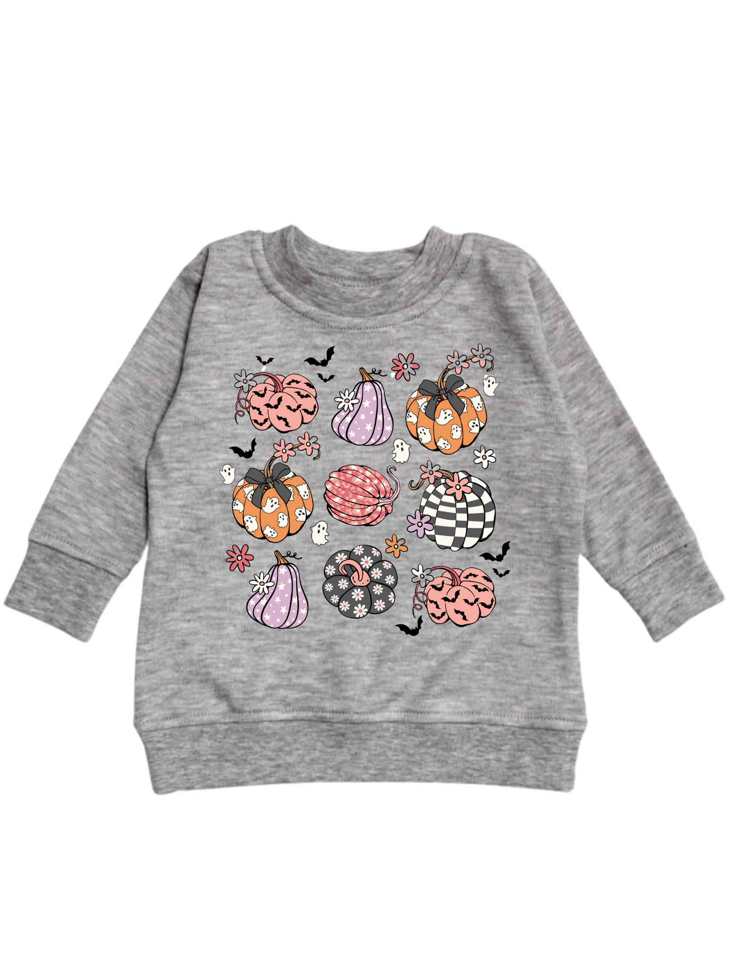 Patterned spooky pumpkins graphic