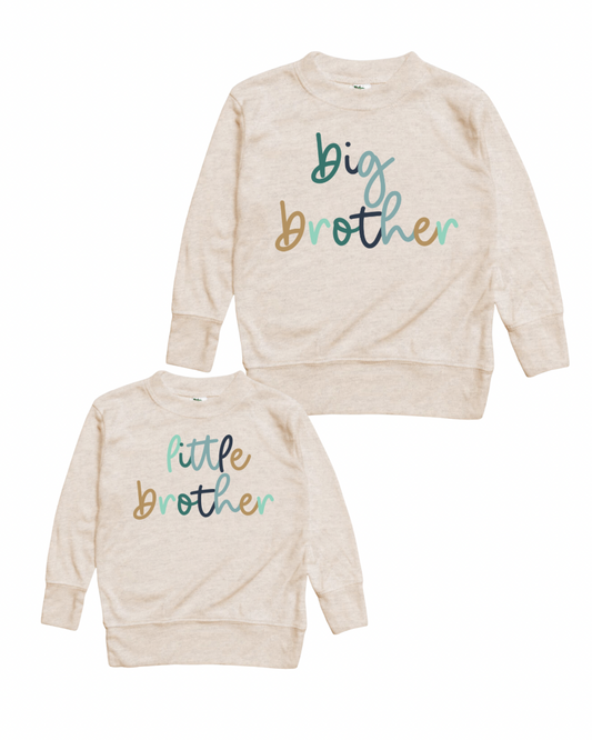Ombré cursive brother graphic