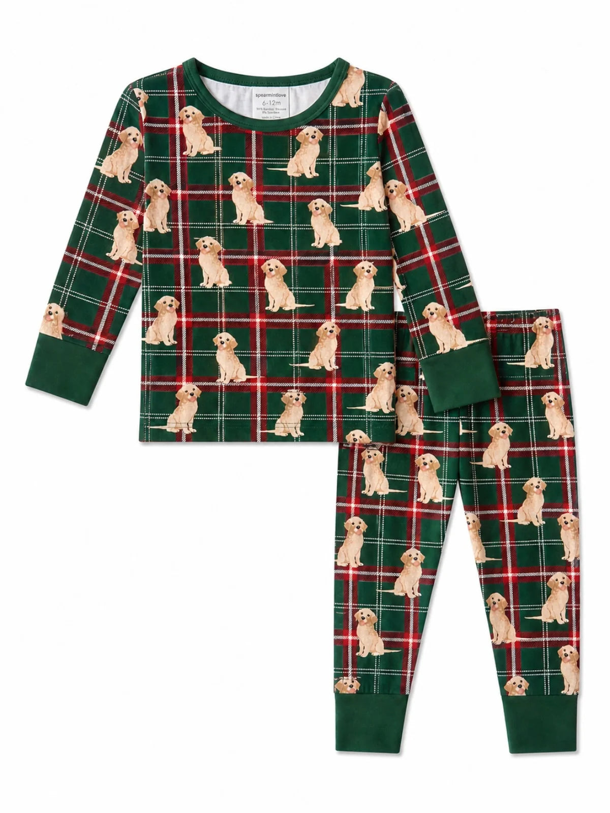 Christmas pup bamboo set