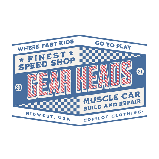 Gear heads garage graphic
