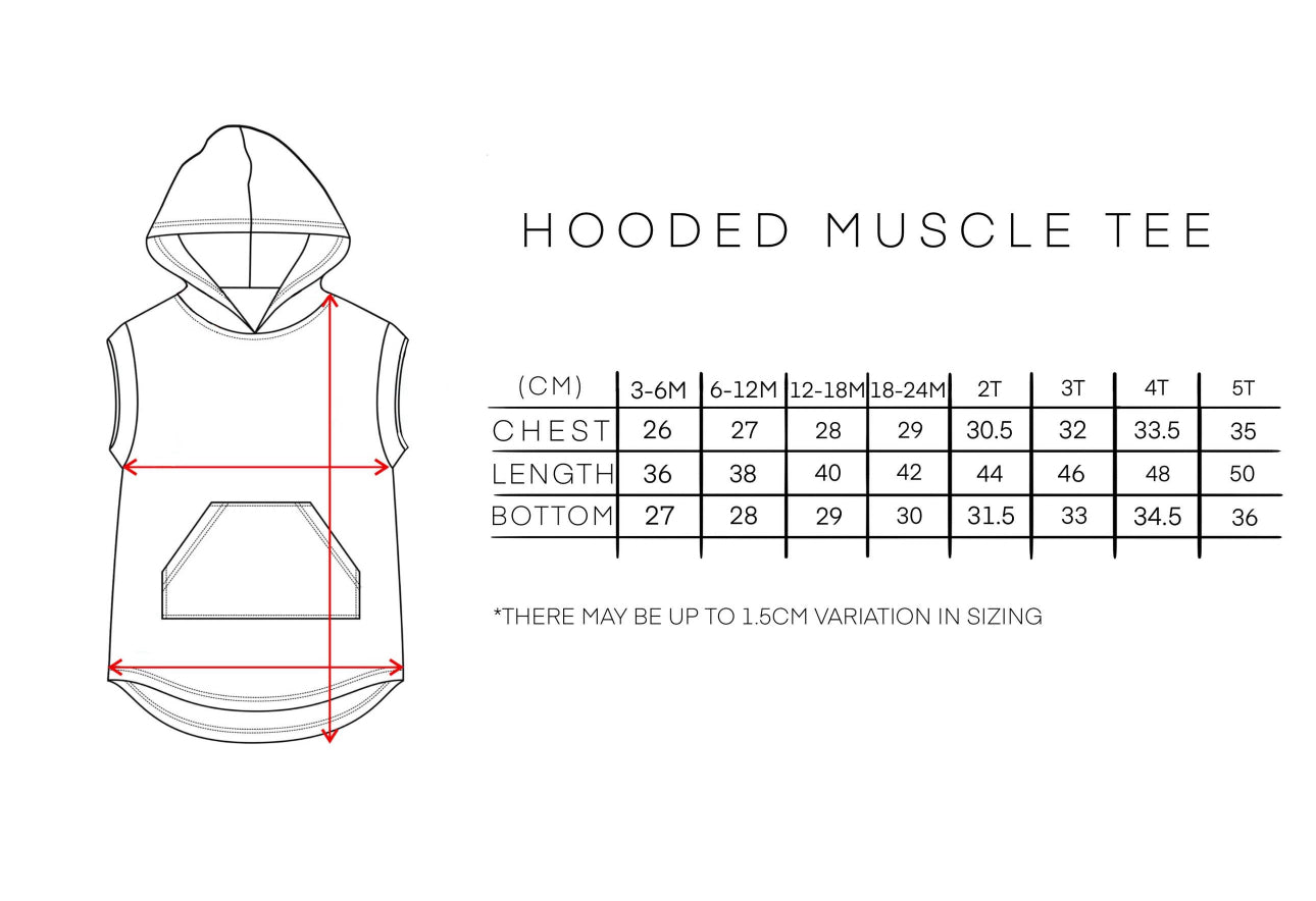 6-12 months Sands hooded muscle tank