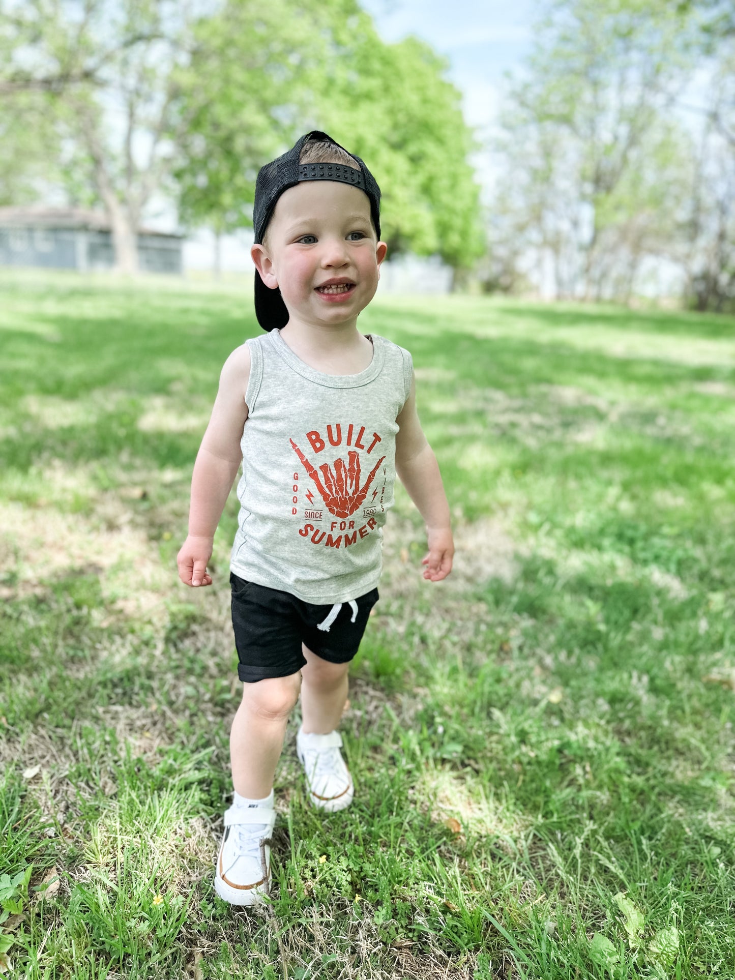 Built for summer graphic tank