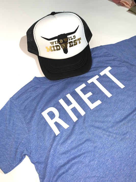 Block letter personalized graphic tshirt/onesie