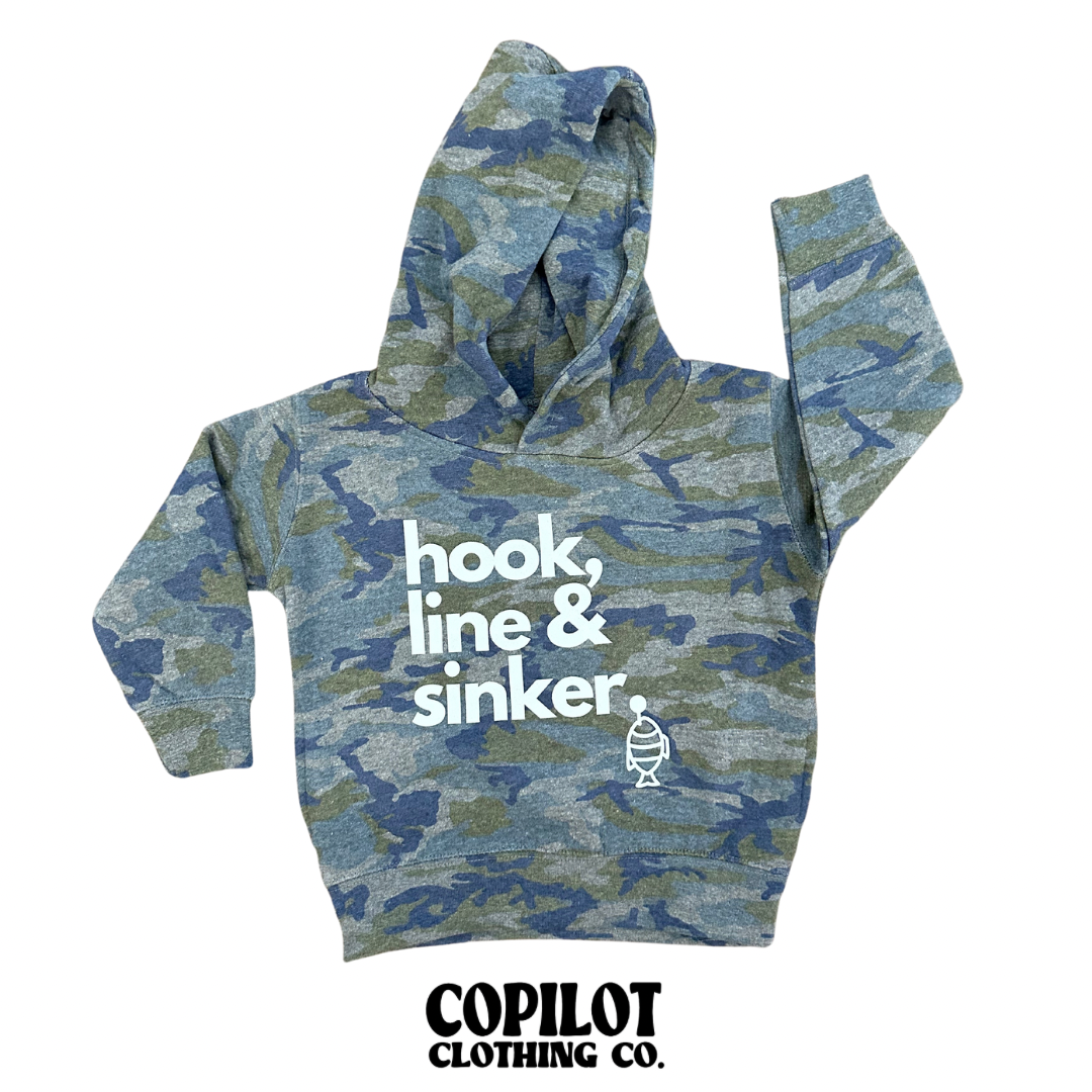 Hook, line & sinker graphic