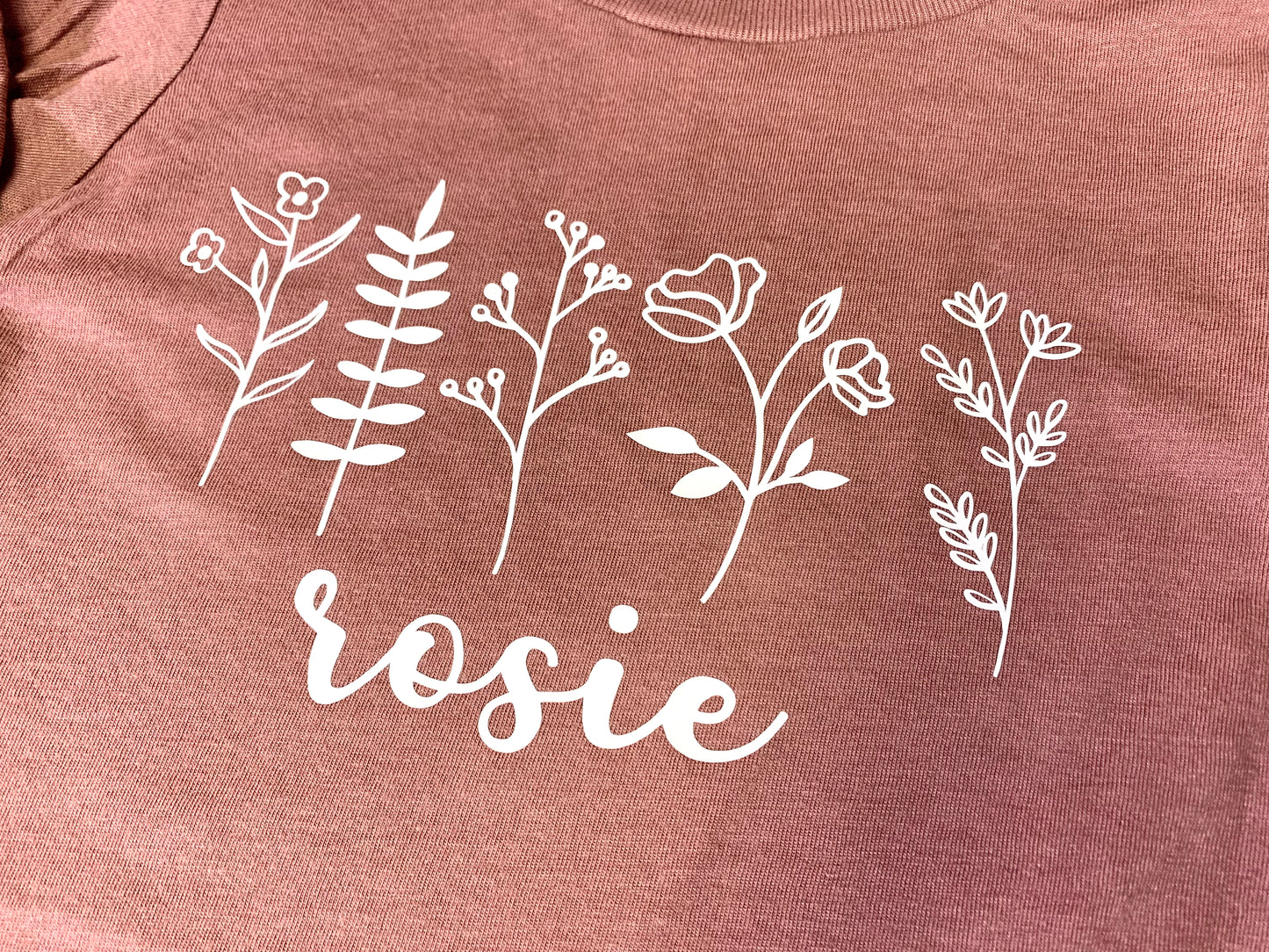Personalized wildflower garden graphic