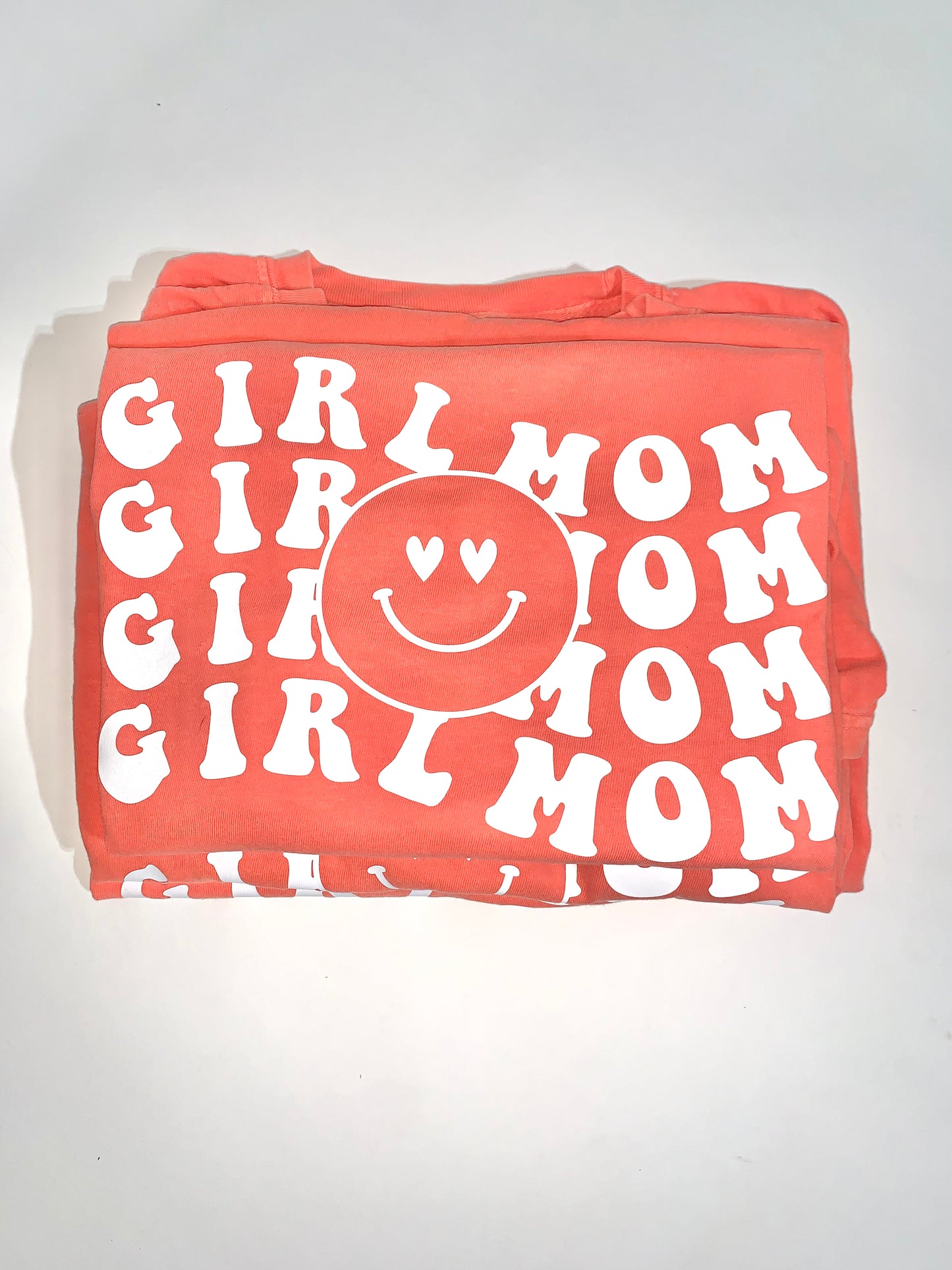 Girl mom smiley graphic tshirt