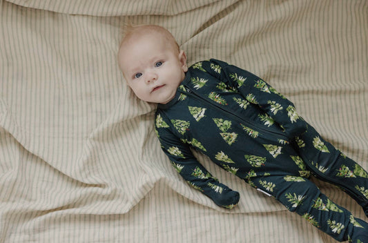Emerald Christmas tree bamboo romper