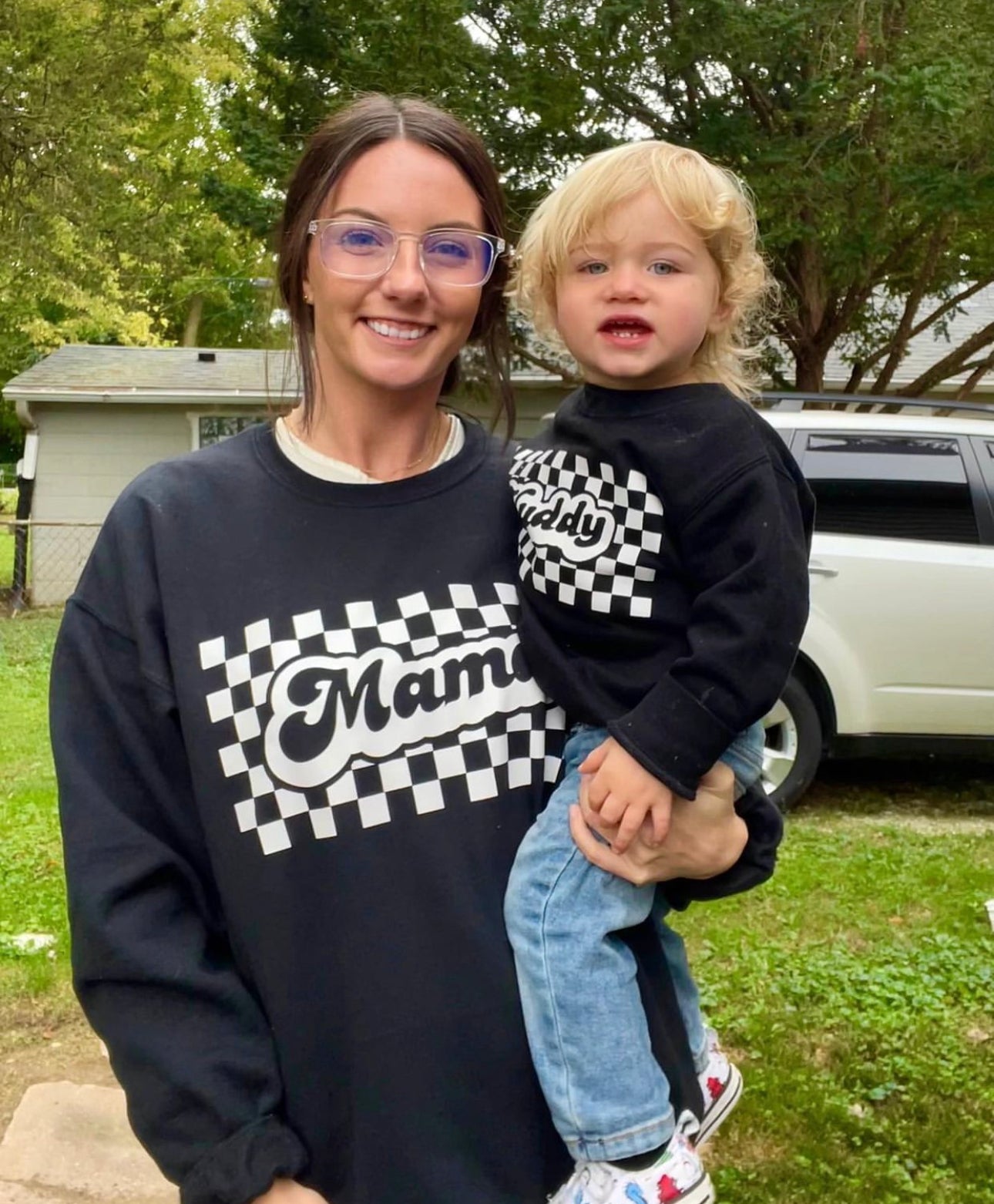 Checker mama adult graphic