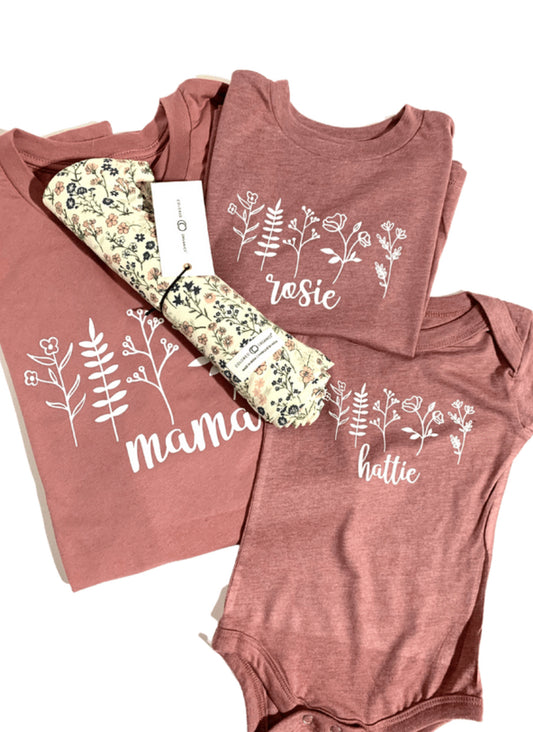 Personalized wildflower garden graphic