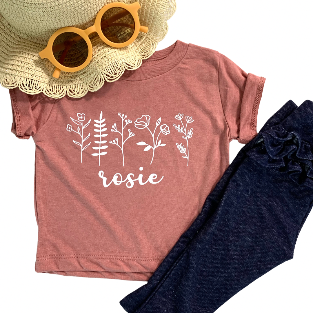 Personalized wildflower garden graphic