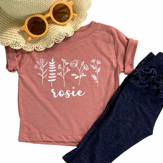 Personalized wildflower garden graphic