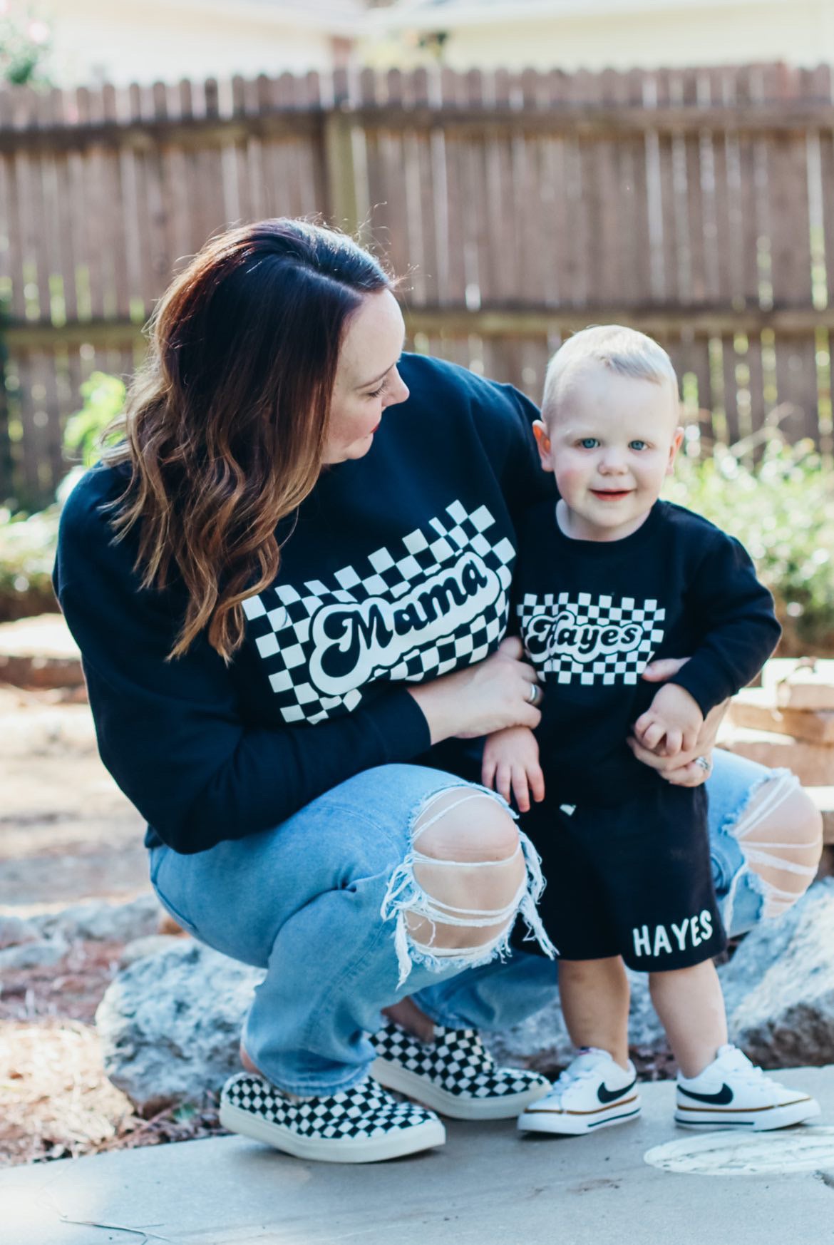 Checker mama adult graphic