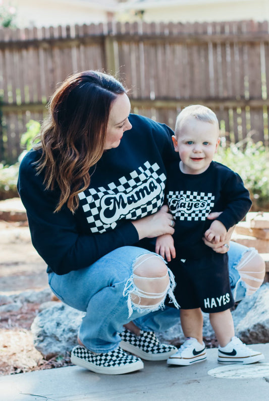 Checker mama adult graphic