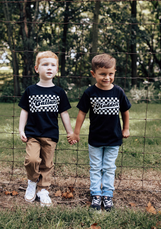 Personalized checker graphic