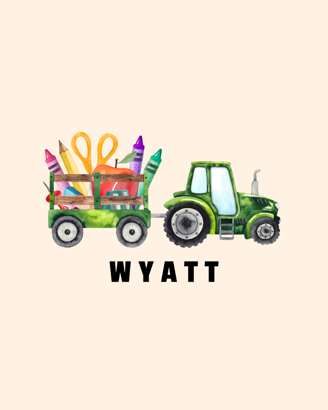 Personalized tractor ride graphic