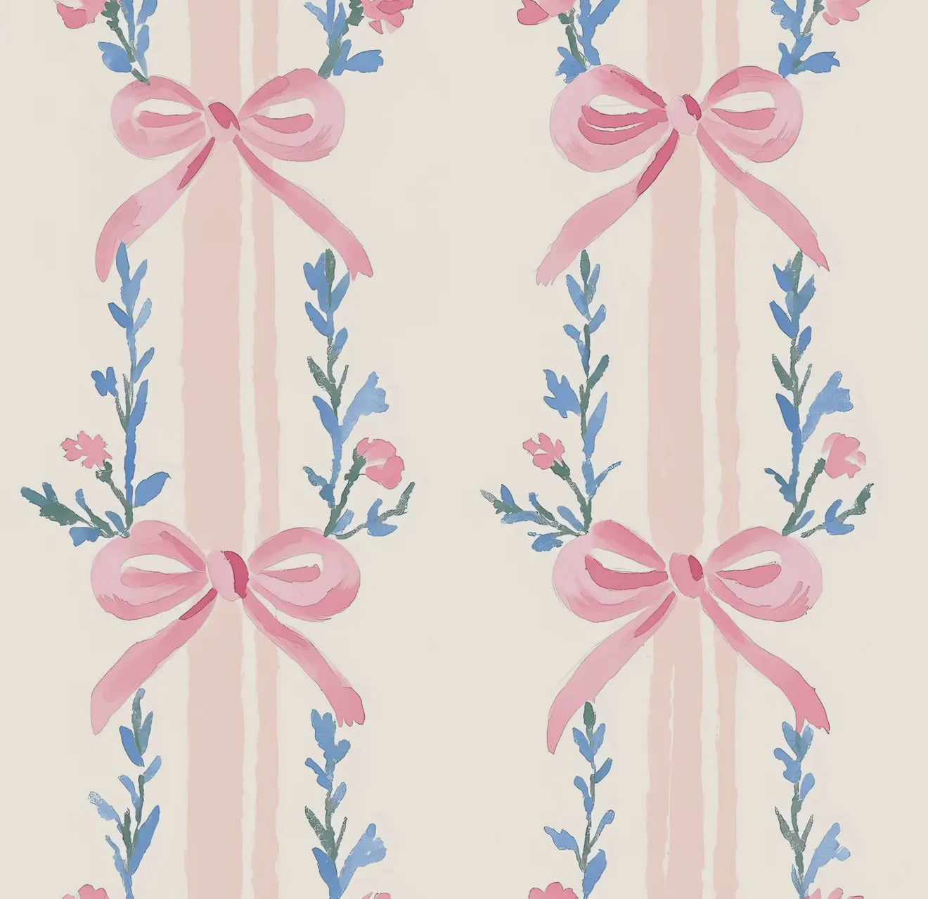 Vintage bows bamboo two piece pajama