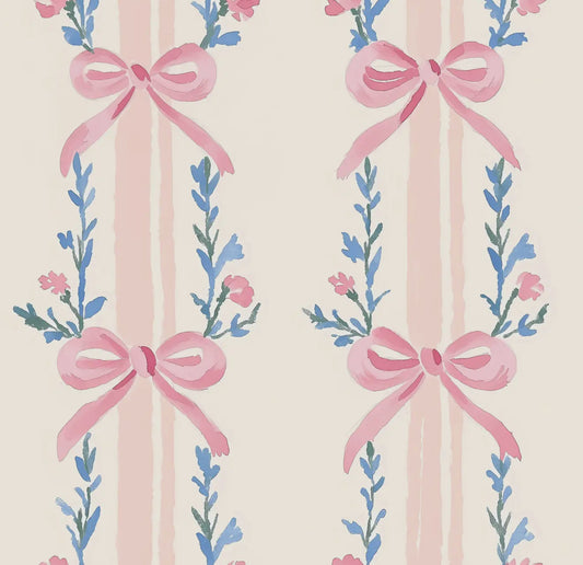 Vintage bows bamboo two piece pajama