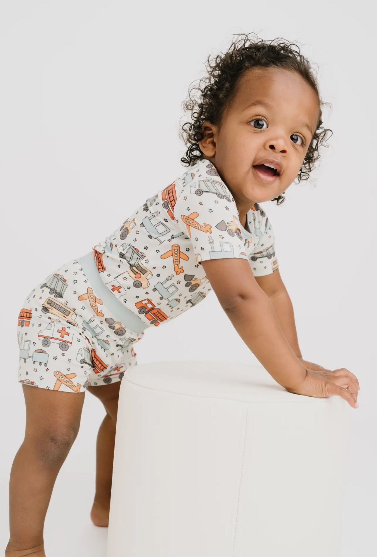 Little engines bamboo shorty pajama