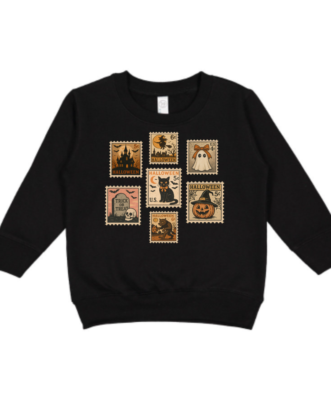 Spooky stamps graphic