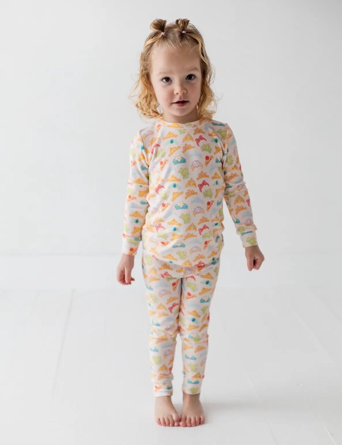 Princess crowns ribbed bamboo set