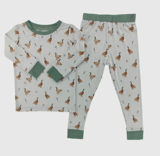 Puddle ducks two piece bamboo pajama