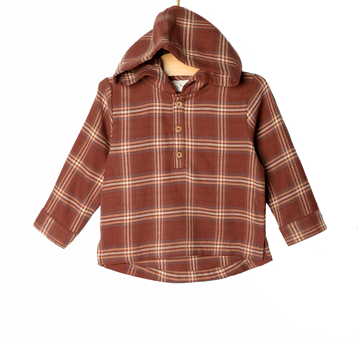 2T Fall rust hooded Henley