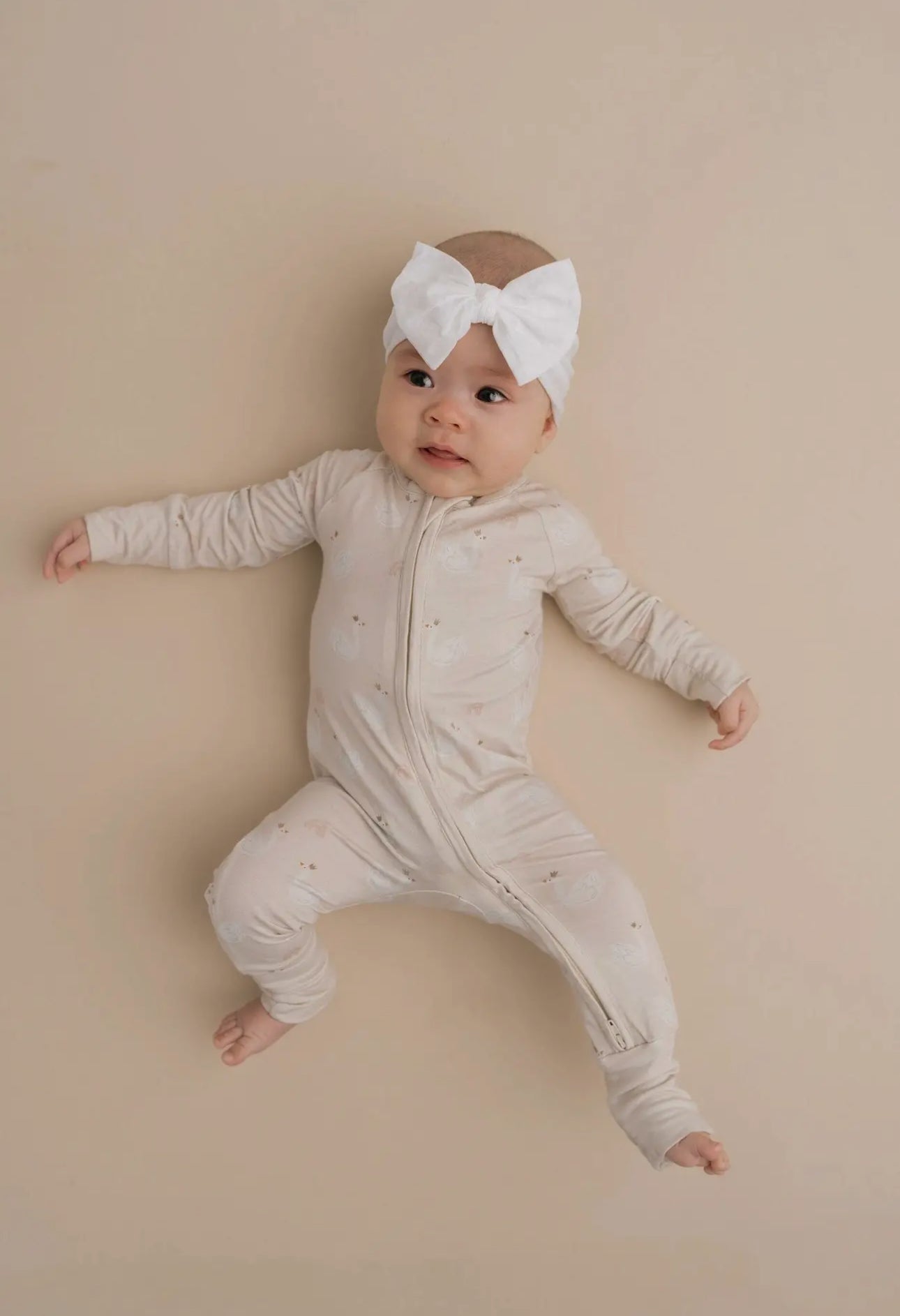 Royal swan bamboo romper pajama