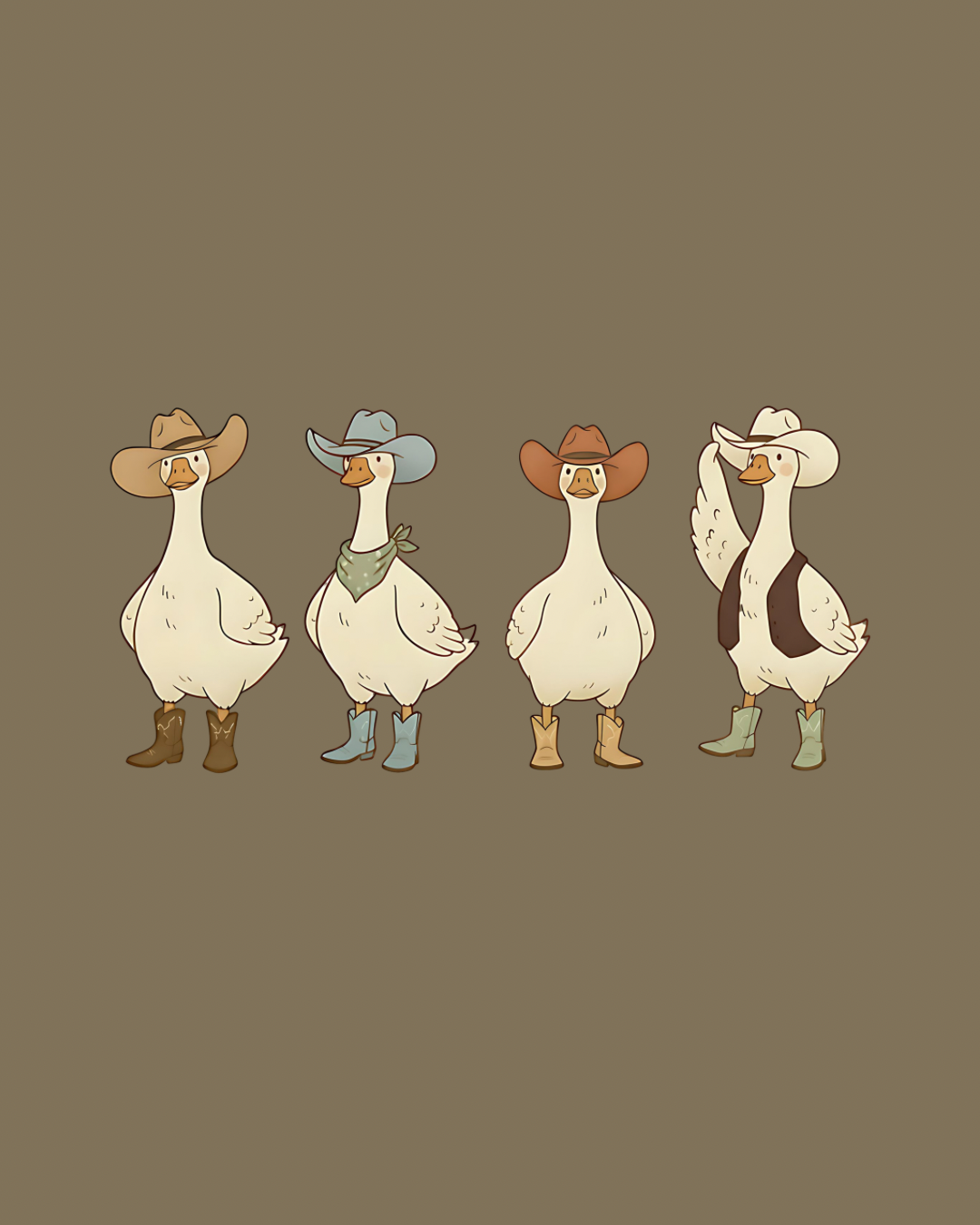 Western silly geese graphic