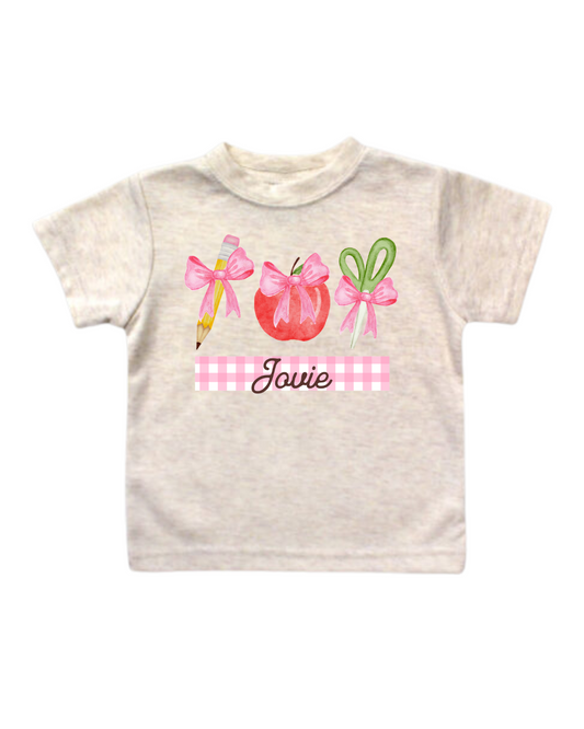 Personalized bow supplies graphic