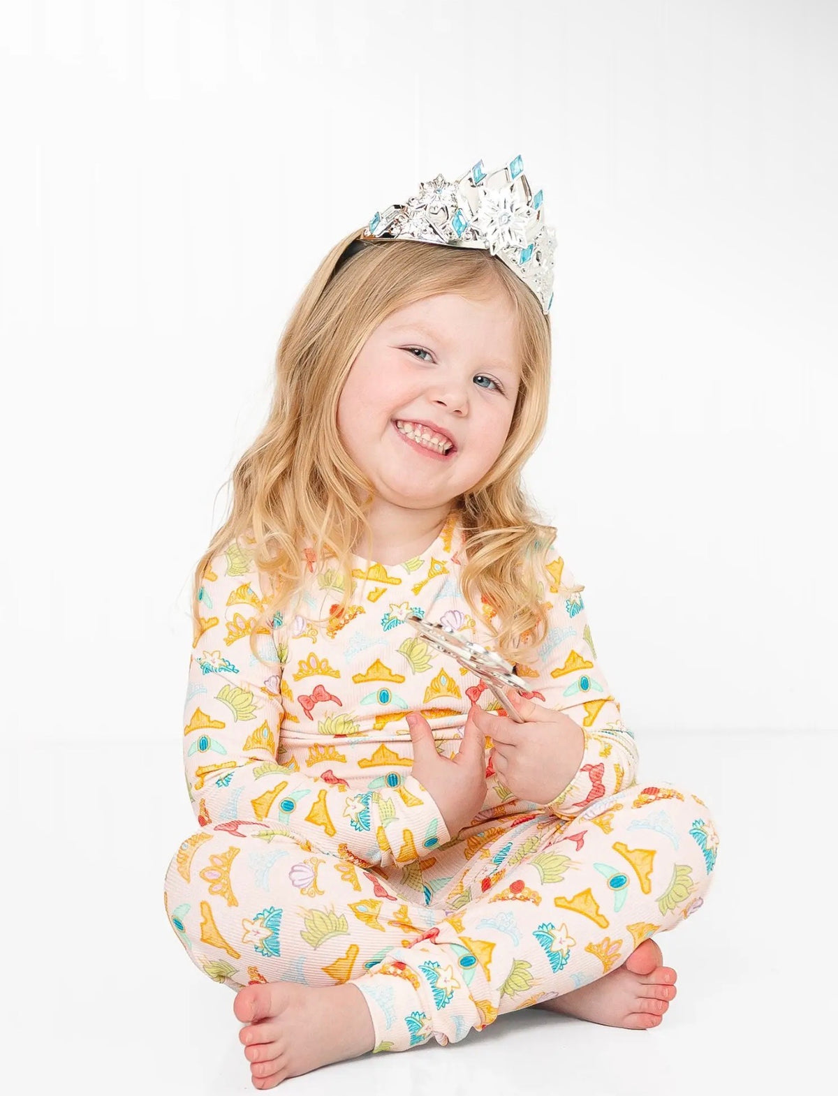 Princess crowns ribbed bamboo set