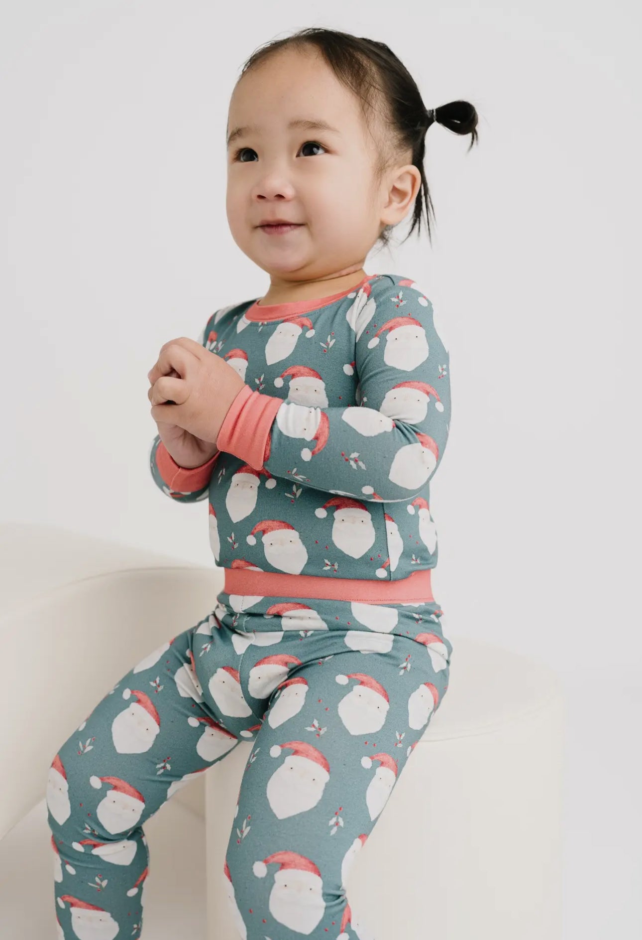 2T Santa cheer bamboo two piece pajama