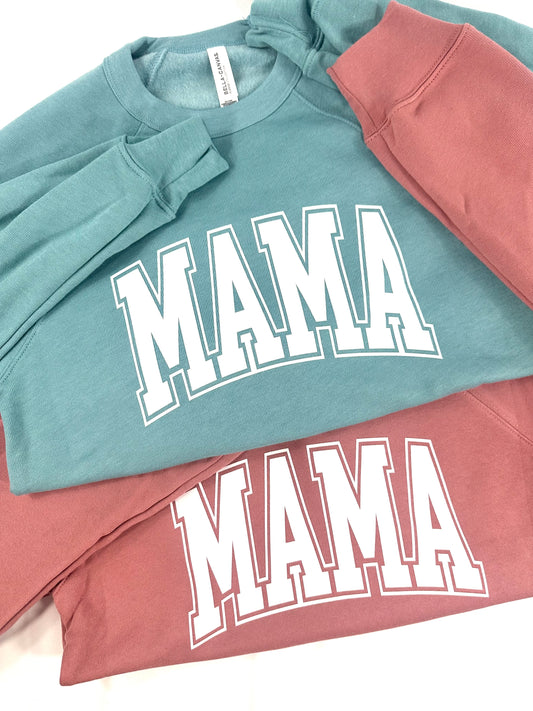 Mama university style crewneck graphic