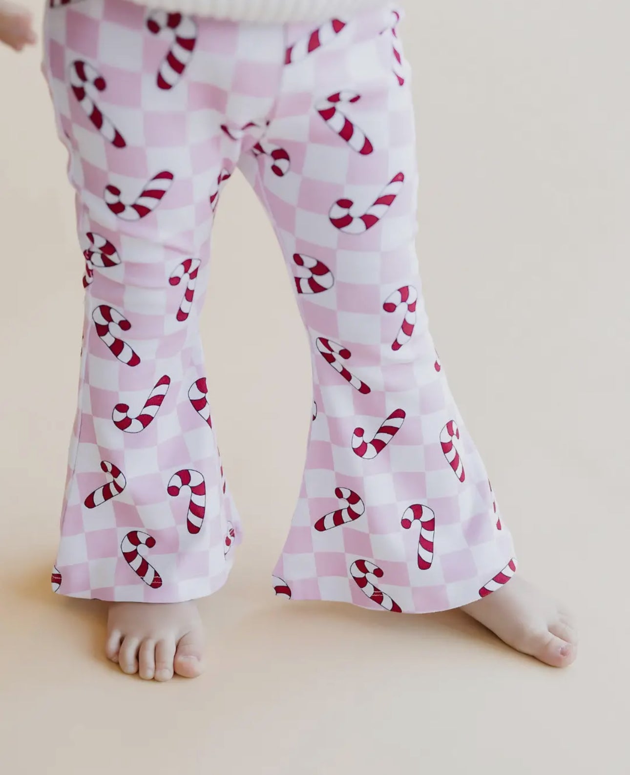 Candyland Christmas flare pants