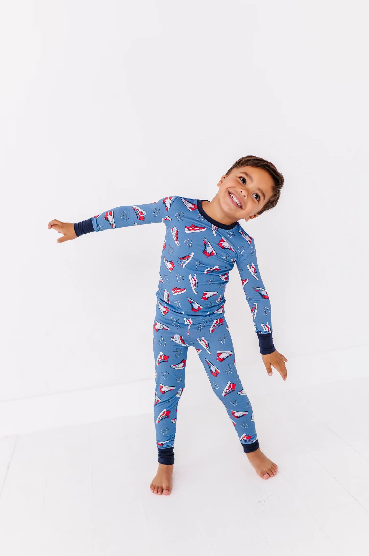 Sneaker sweetheart bamboo two piece pajama