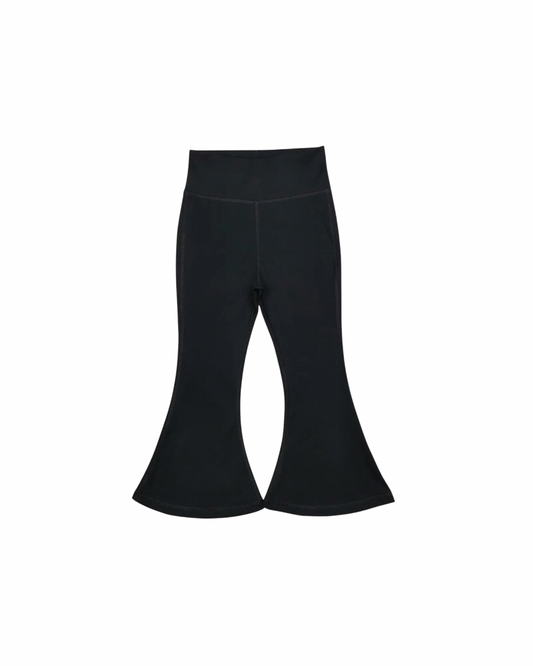 Black basic flared yoga