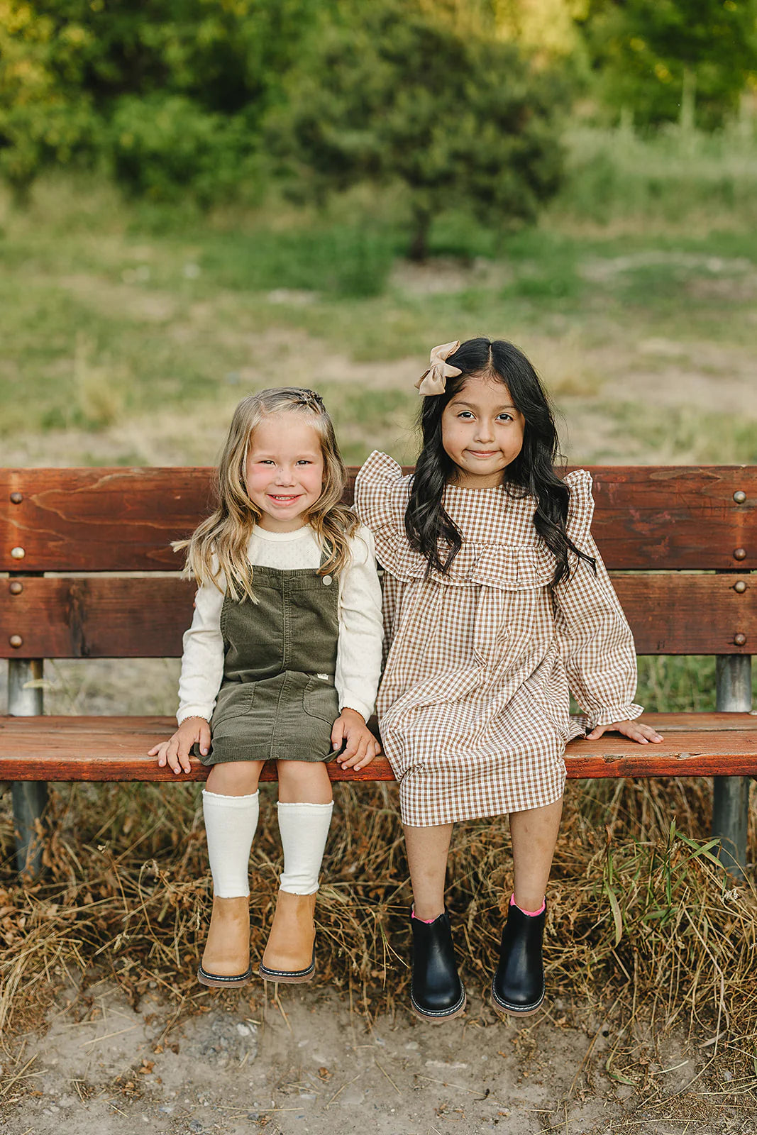 Green corduroy jumper dress