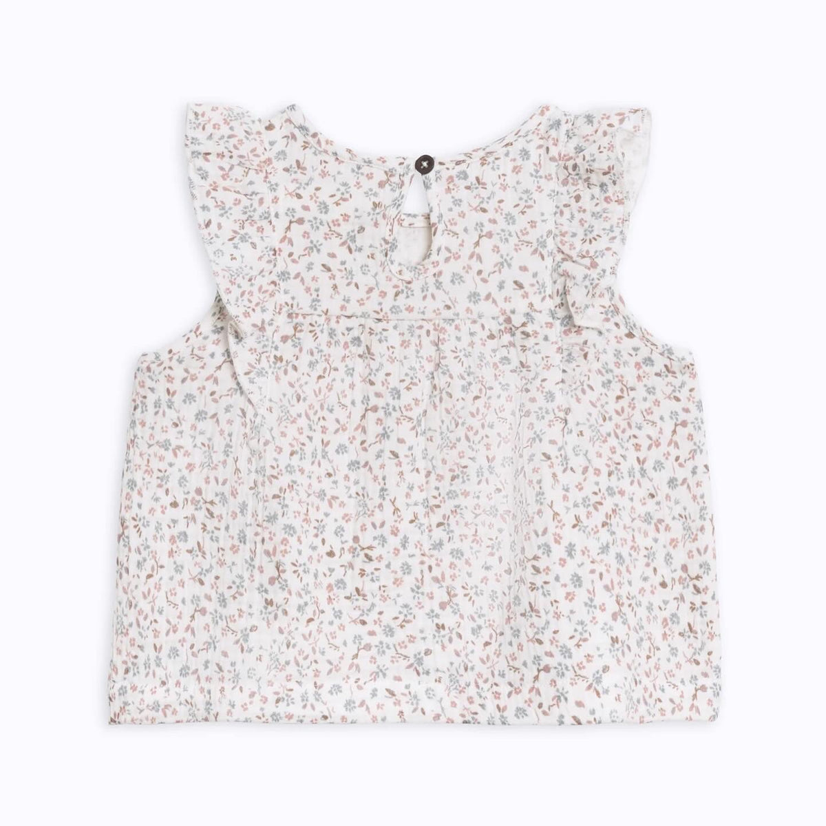 Wyn floral muslin ruffle tank