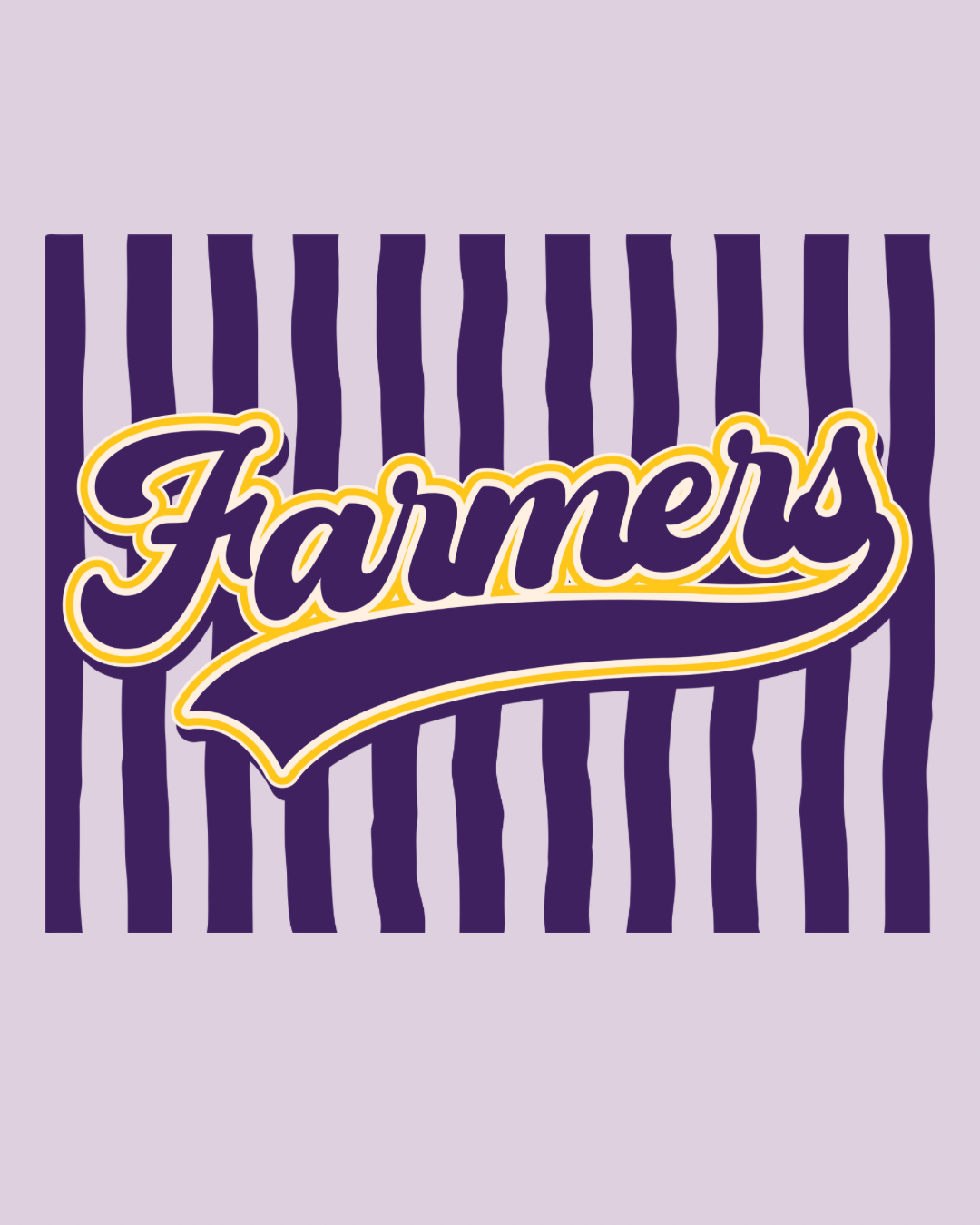 Purple - Striped Farmers Tee