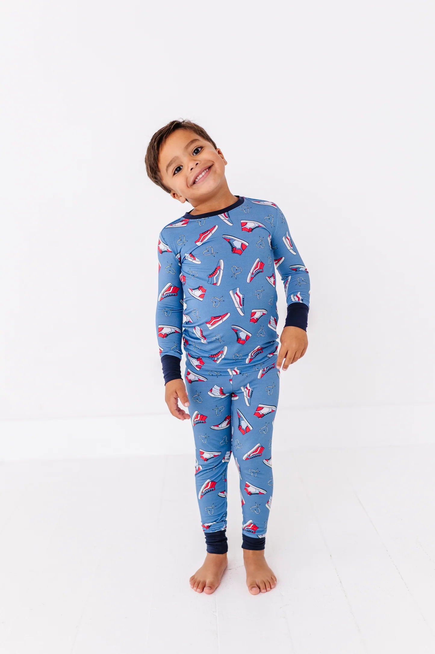 Sneaker sweetheart bamboo two piece pajama