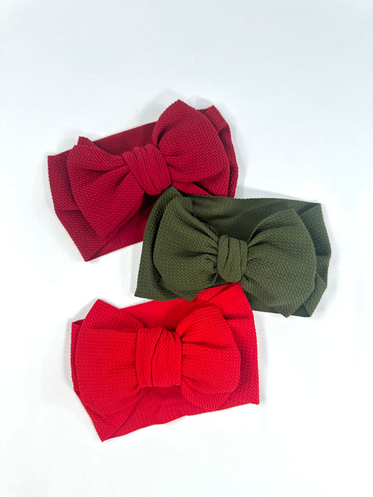 Head wrap bows